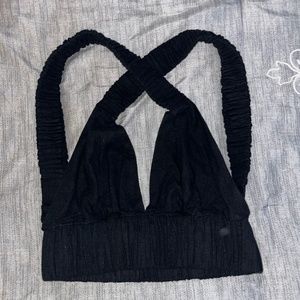 Abercrombie Cross Back Halter Crop Top